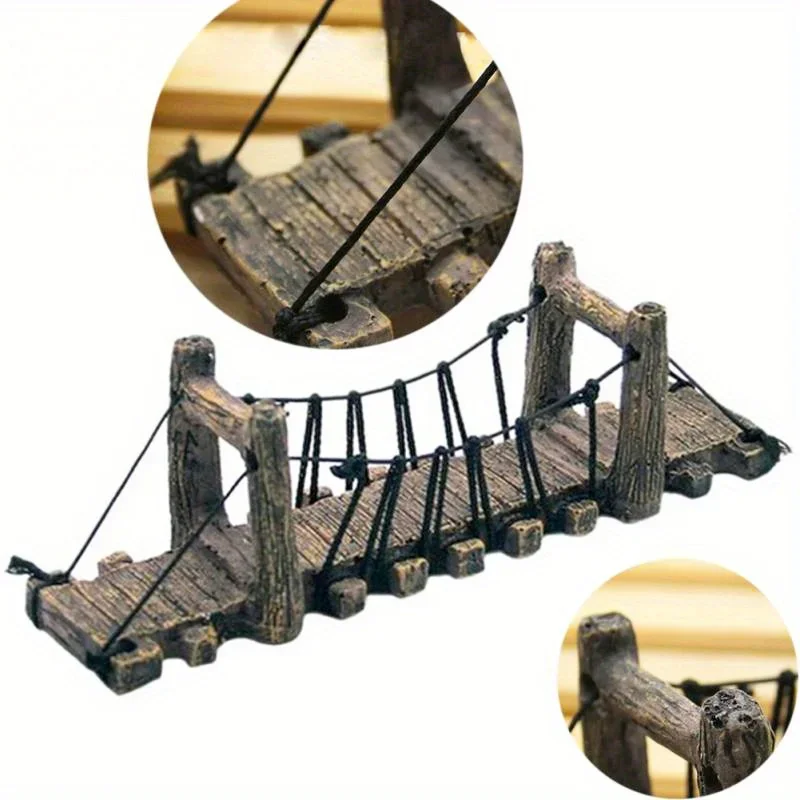 Aquarium Fish Bridge - 1Pc Aquarium Ornament Decoratiehuis met brug
