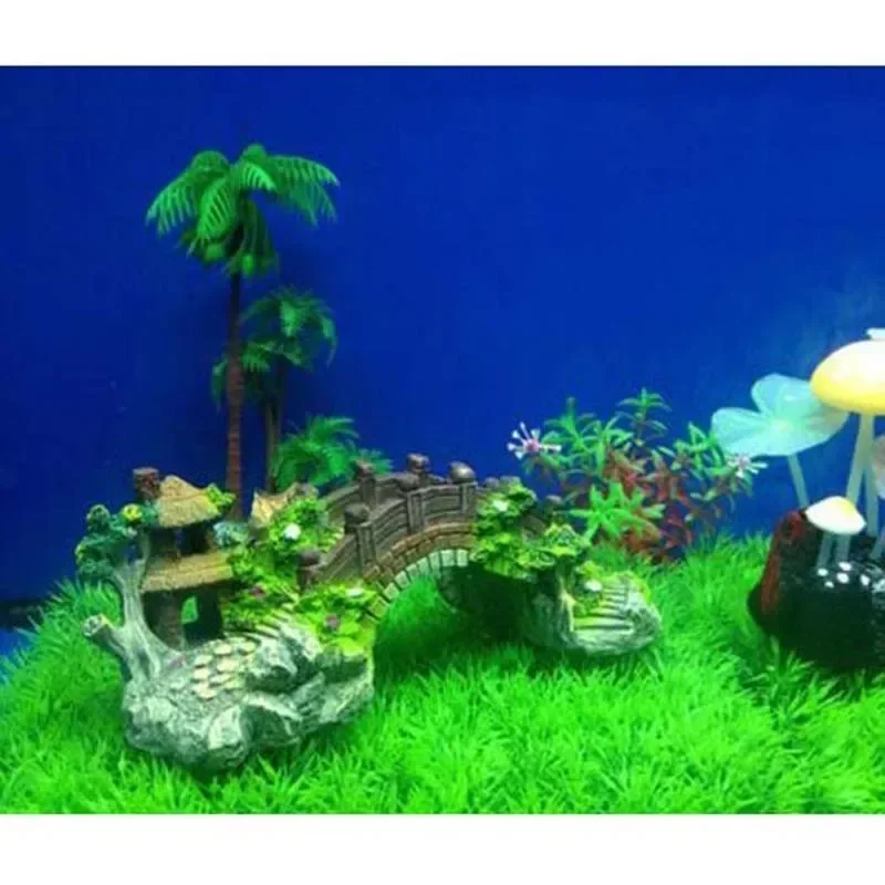 Aquarium Fish Bridge - Gesimuleerde hars landschap brug aquarium ornament