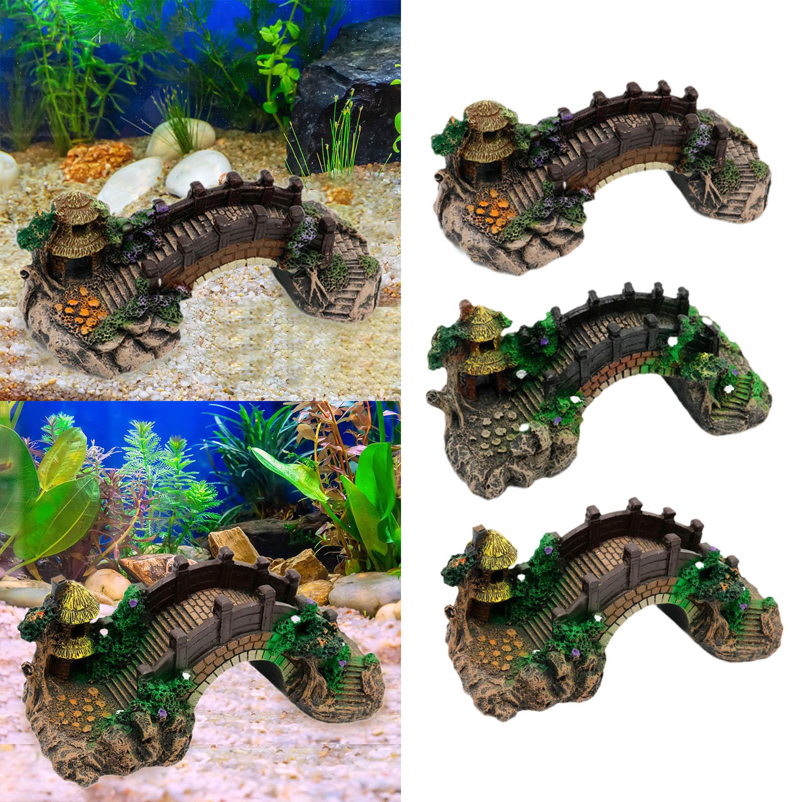Aquarium Fish Bridge - Aquarium Aquarium Decoratie Landschap Boom Paviljoen