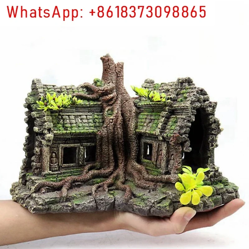 Aquarium Fish Accessories - Harsen Boomhut Houten Aquarium Verfraaiing Visbak