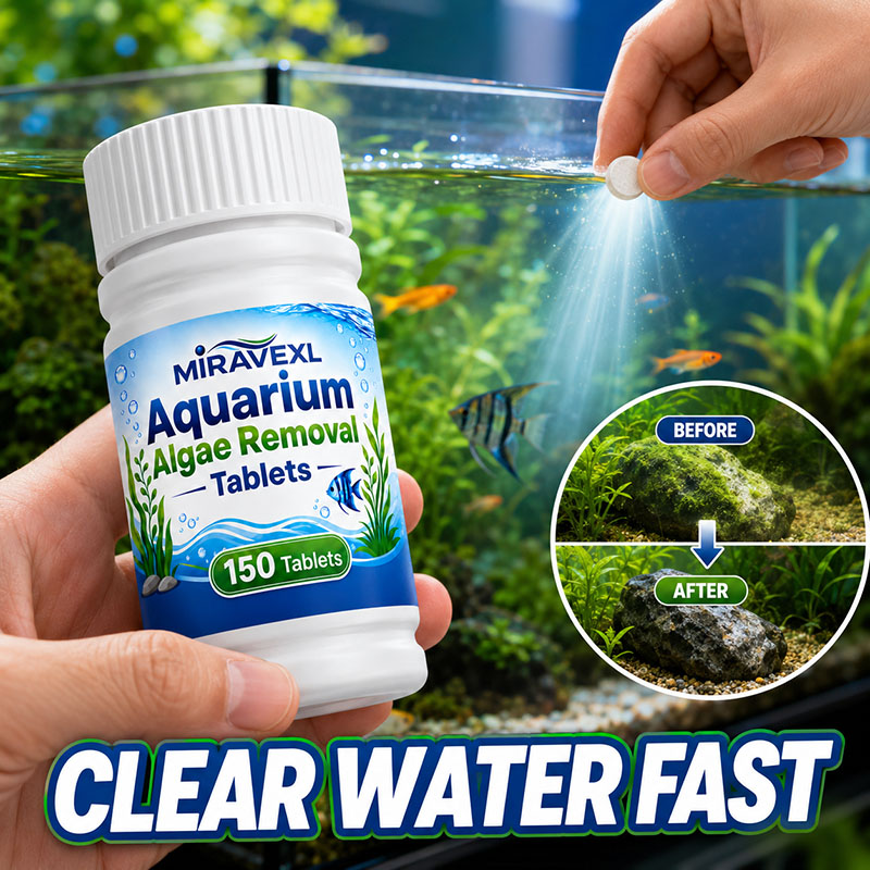 Aquarium Fish Care - MIRAVEXL 150 Aquarium Algenverwijderingstabletten, Veilige Algenbestrijder,