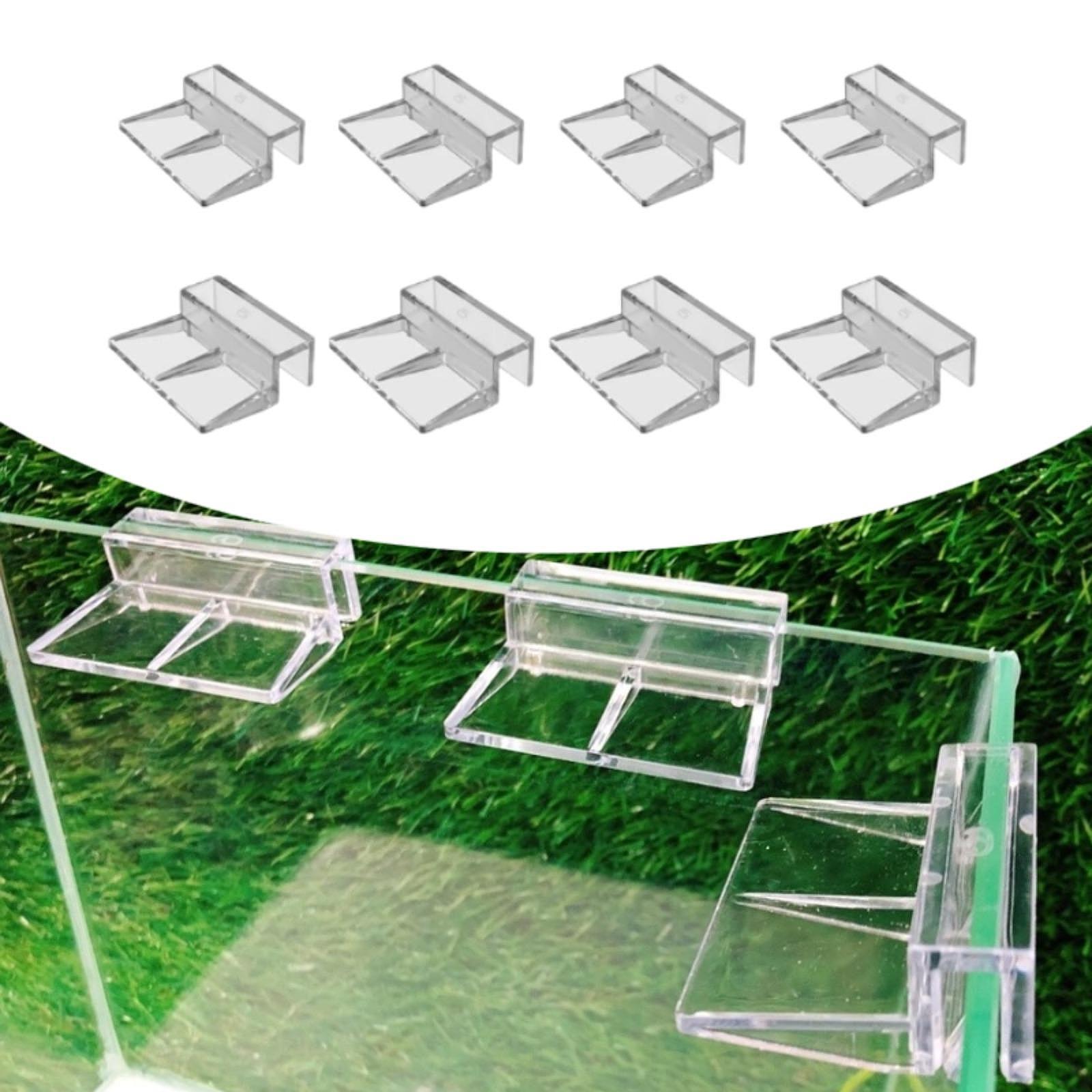 Aquarium Fish Jumping - 8-delige aquariumdekselhouder voor randloze aquarium glazen