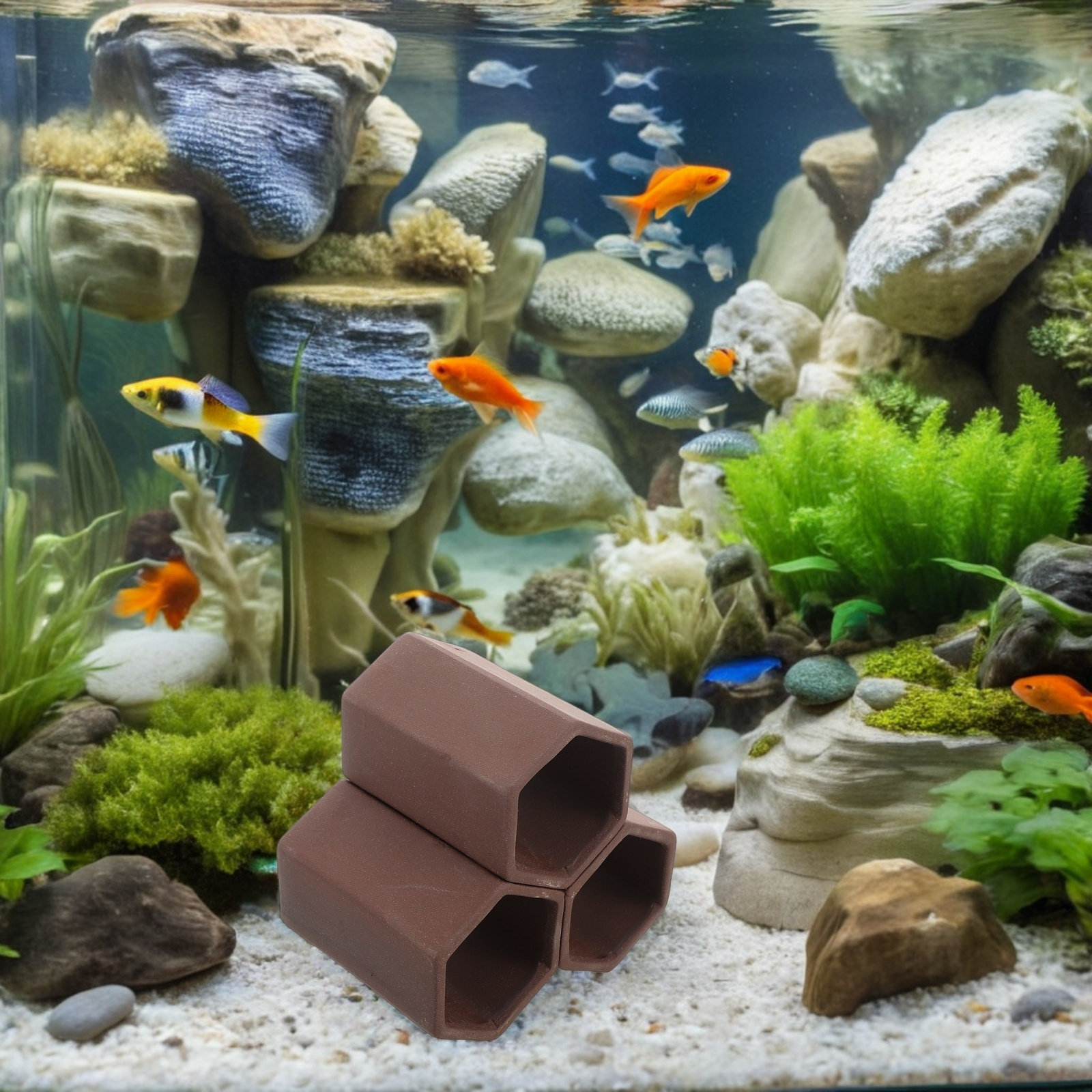 Aquarium Fish Hiding Spot - Aquariumgrot voor garnalen, broedhabitat, schuilplaats voor