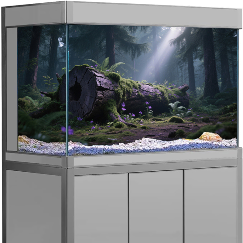 Aquarium Fish Cartoon - Visbakdecoratie Aquarium Achtergrond Sticker, 3D Ecosysteem