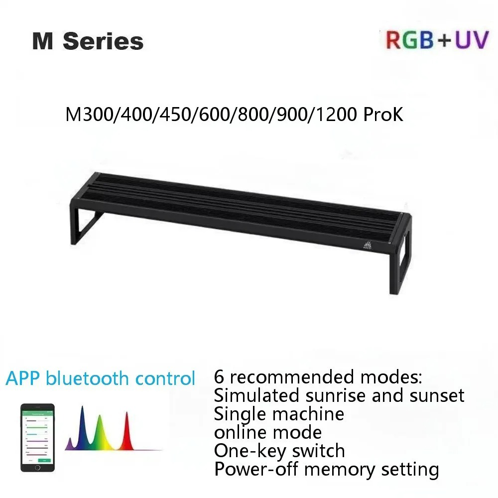 Aquarium Fish App - Week Aqua M Series RGB+UV Waterplantenlamp