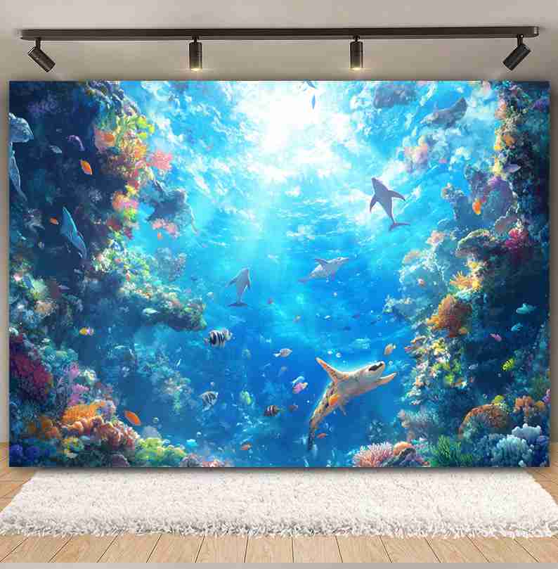 Onderwaterwereld achtergrond v - Aquarium Fish Dolphin recensie en prijs