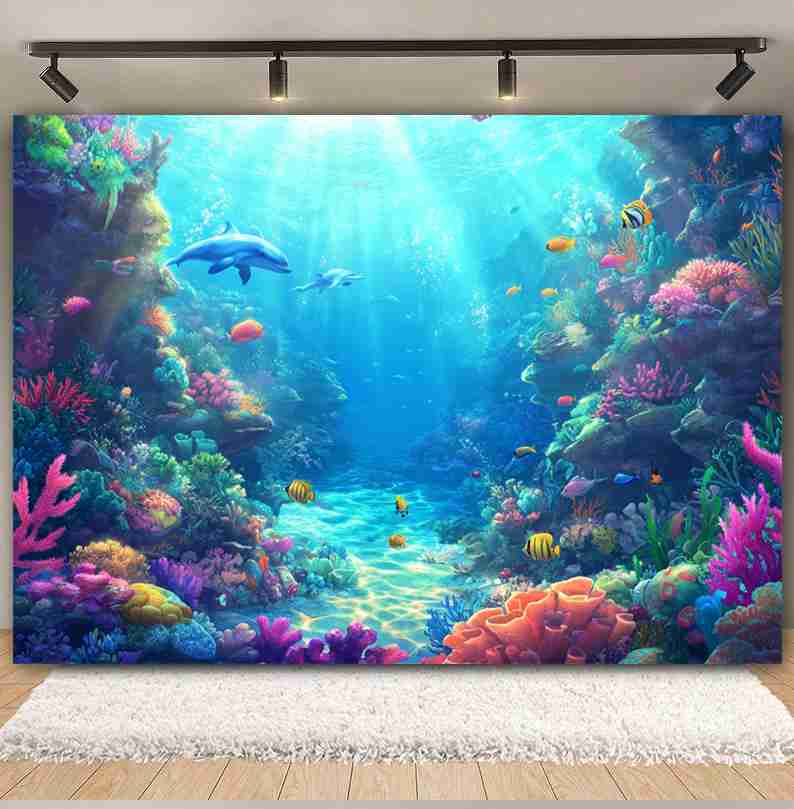 Onderwaterwereld achtergrond v - Aquarium Fish Dolphin recensie en prijs