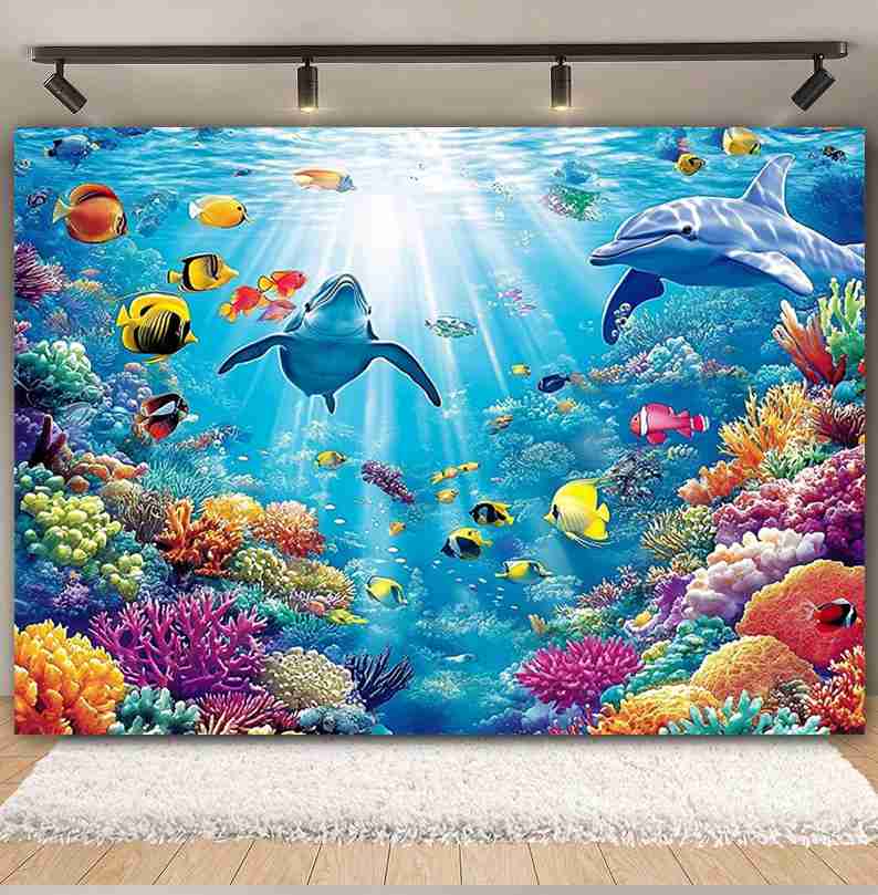 Onderwaterwereld achtergrond v - Aquarium Fish Dolphin recensie en prijs