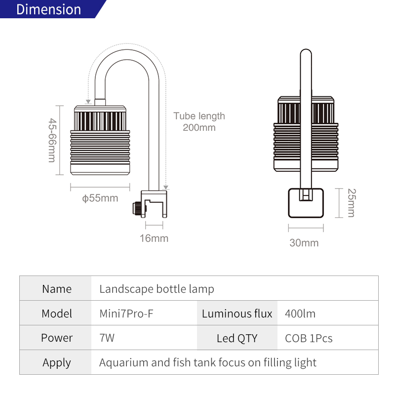 Week Aqua Mini7Pro-F IP68 onde - Aquarium Fish App recensie en prijs