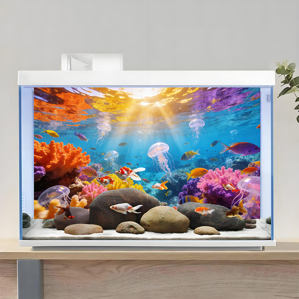 De onderwaterwereld, achtergro - Aquarium Fish World recensie en prijs
