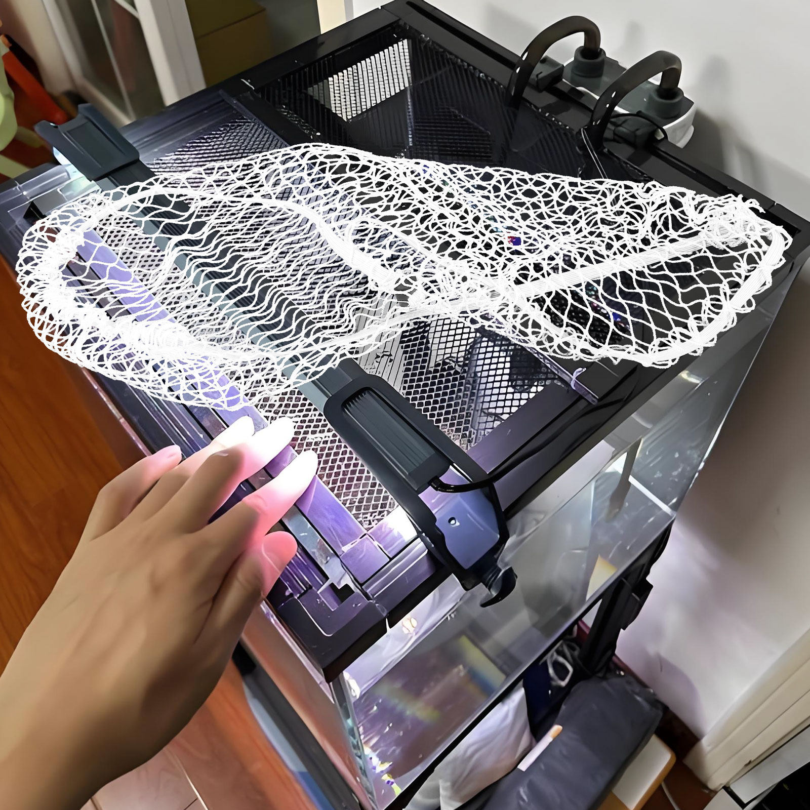 40x20cm Aquarium Mesh Net Cove - Aquarium Fish Jumping recensie en prijs