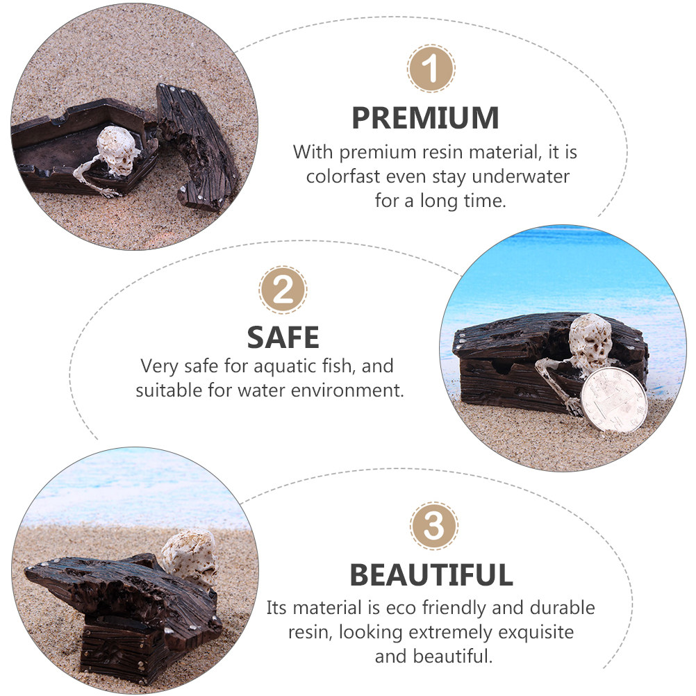 2 stuks prachtige hars schedel - Aquarium Fish Beautiful recensie en prijs