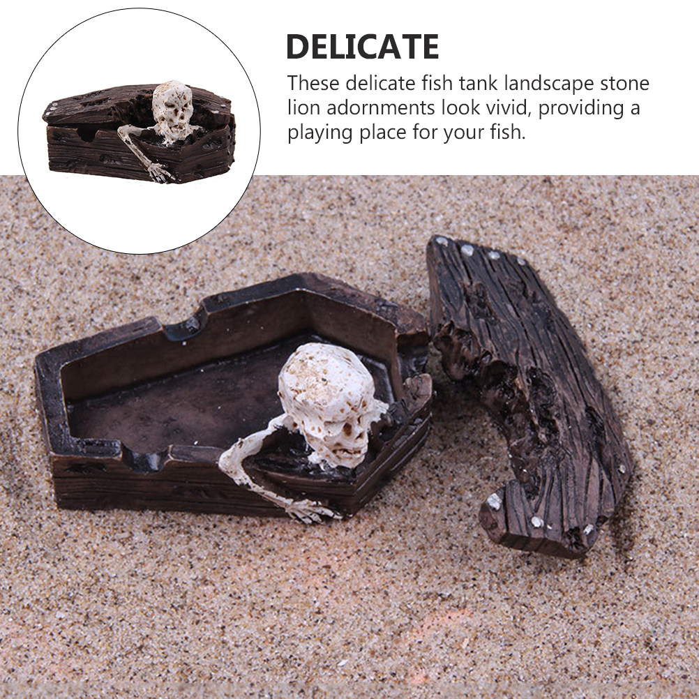 2 stuks prachtige hars schedel - Aquarium Fish Beautiful recensie en prijs