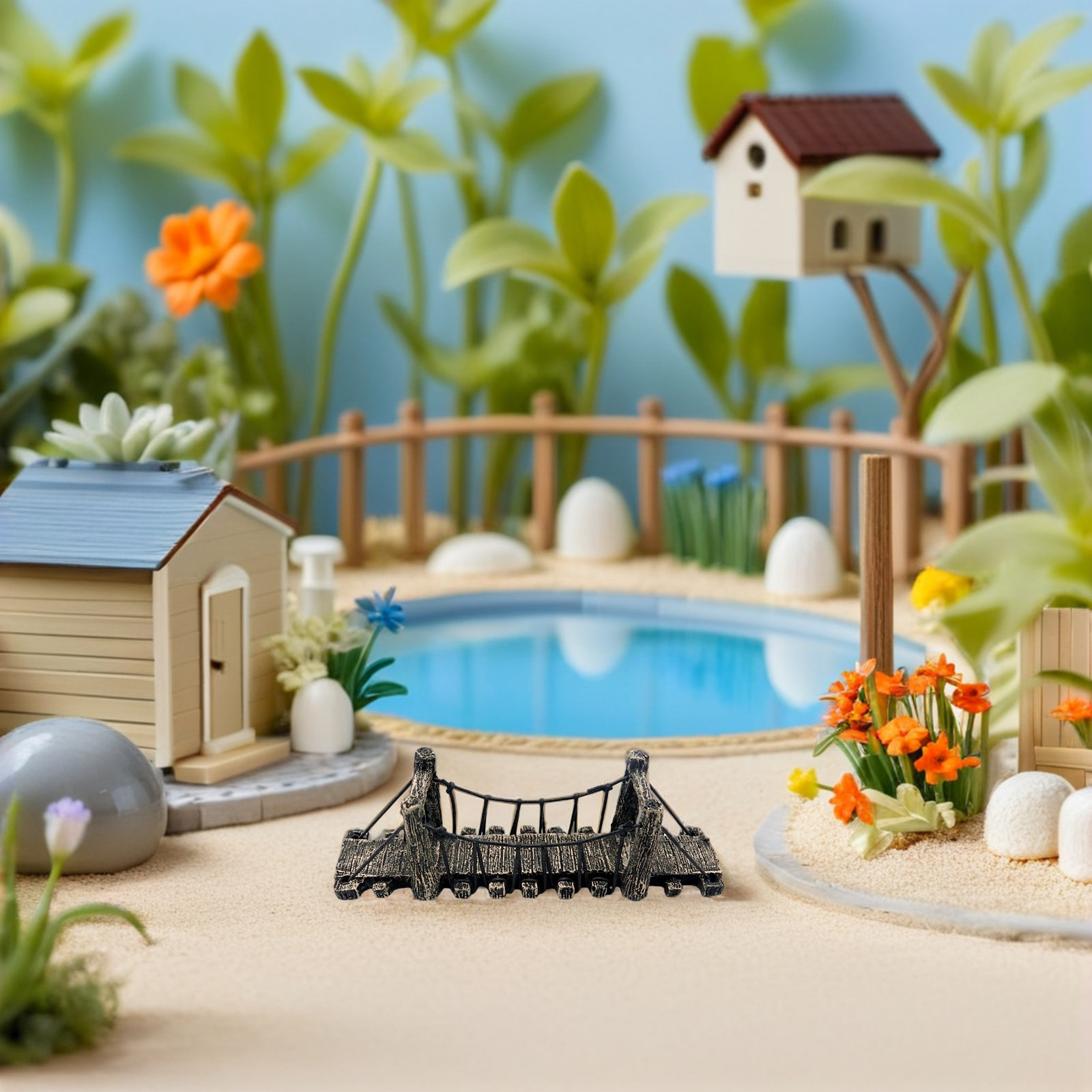 2 stuks tuinlandschapsdecorati - Aquarium Fish Bridge recensie en prijs